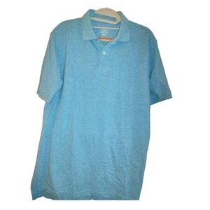 Blue Polo Unisex Button Tshirt Merona Teen Men Women Girl Adult Boy